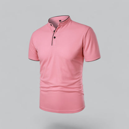 Stellan | Men’s Short Sleeve Collarless Polo