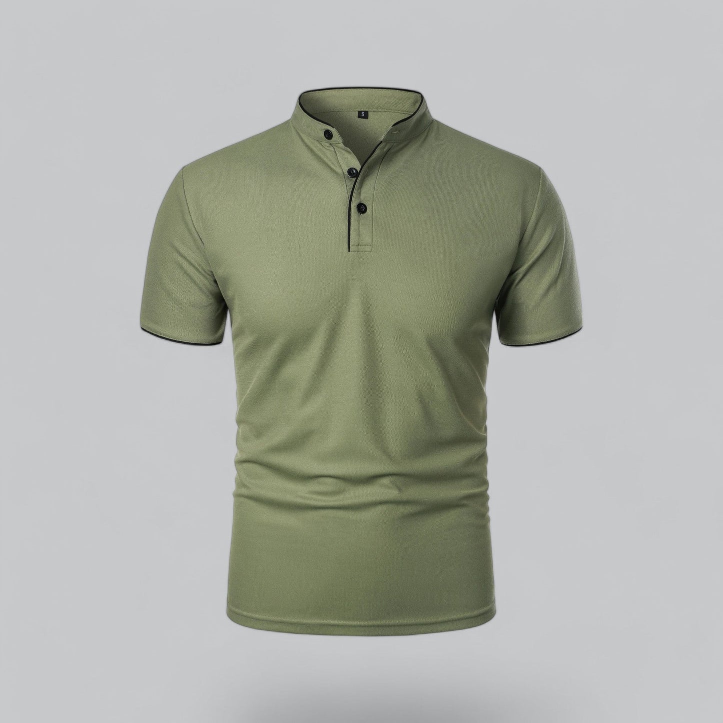 Stellan | Men’s Short Sleeve Collarless Polo