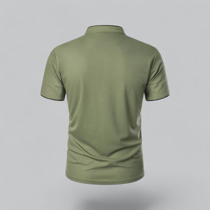Stellan | Men’s Short Sleeve Collarless Polo