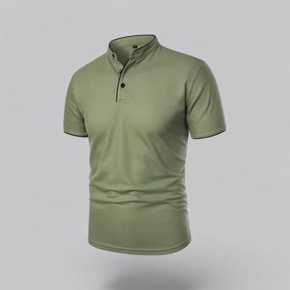 Stellan | Men’s Short Sleeve Collarless Polo