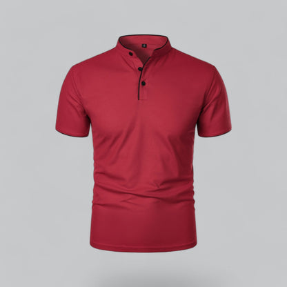 Stellan | Men’s Short Sleeve Collarless Polo