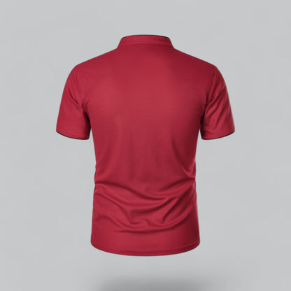 Stellan | Men’s Short Sleeve Collarless Polo