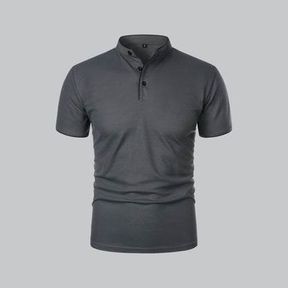 Stellan | Men’s Short Sleeve Collarless Polo