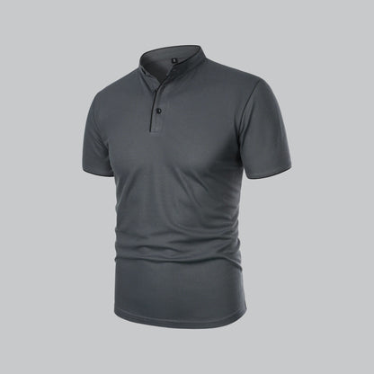 Stellan | Men’s Short Sleeve Collarless Polo