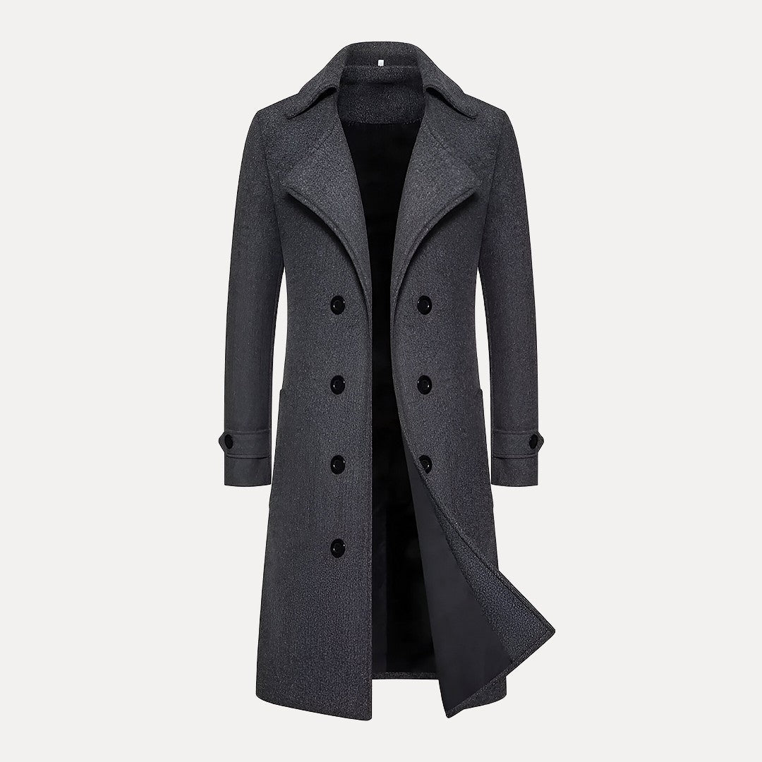 Levon | Men’s Double Breasted Trench Overcoat
