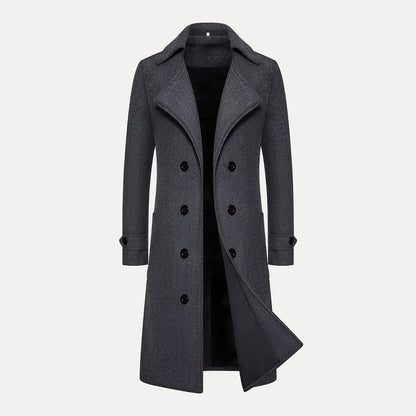 Levon | Men’s Double Breasted Trench Overcoat