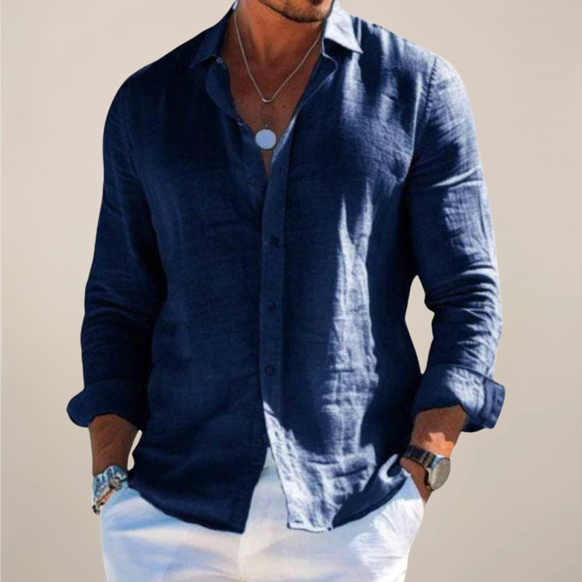 Reuben | Men’s Linen Blend Casual Shirt