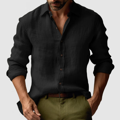 Xian | Men’s Vintage Linen Blend Shirt