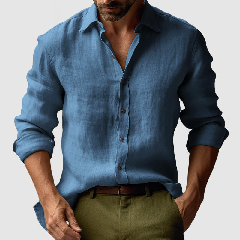 Xian | Men’s Vintage Linen Blend Shirt