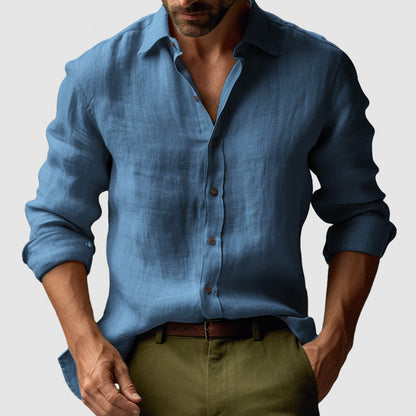 Xian | Men’s Vintage Linen Blend Shirt