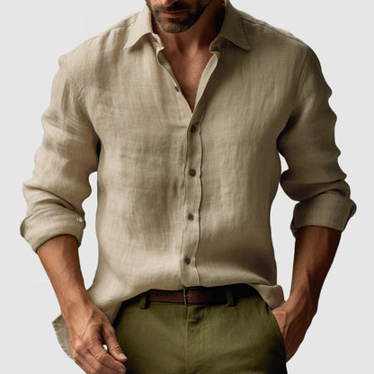 Xian | Men’s Vintage Linen Blend Shirt