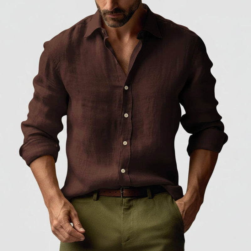 Xian | Men’s Vintage Linen Blend Shirt