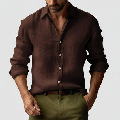 Xian | Men’s Vintage Linen Blend Shirt