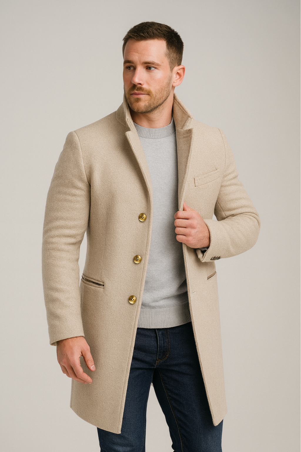 Enzo | Men’s Tailored Long Coat