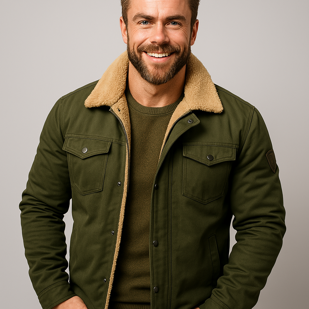 Ocampo | Men’s Shearling Lined Winter Jacket
