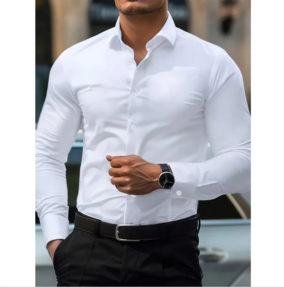 Rory | Men’s Slim Fit White Button Down Shirt
