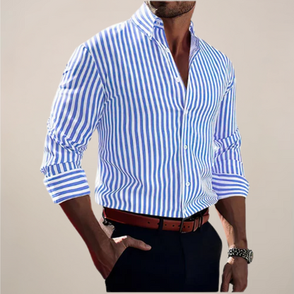 Theo | Men’s Striped Long Sleeve Shirt