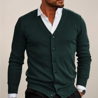 Simon | Men’s V-Neck Button-Up Cardigan