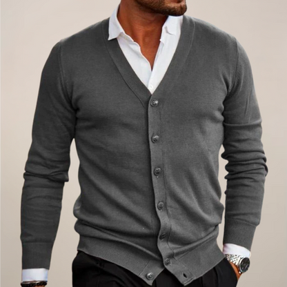 Simon | Men’s V-Neck Button-Up Cardigan