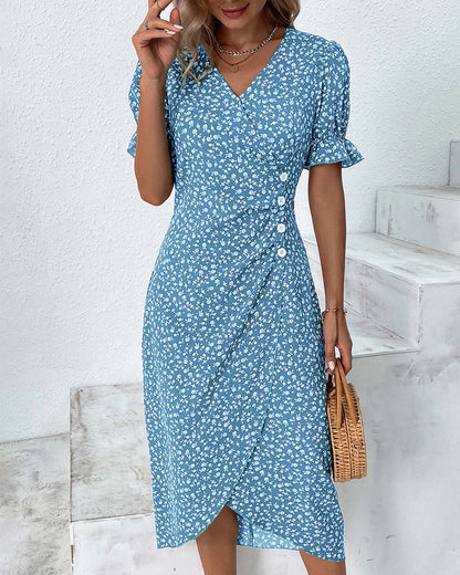Narsie | Women’s Floral Wrap Midi Dress