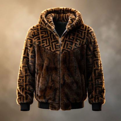 Pleysa | Men’s Plush Fur Hooded Jacket