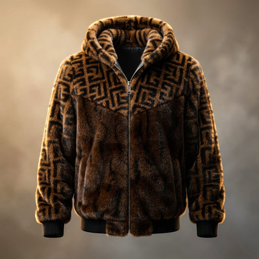 Pleysa | Men’s Plush Fur Hooded Jacket