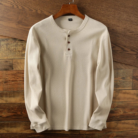 Ravein | Men’s Long Sleeve Henley Shirt