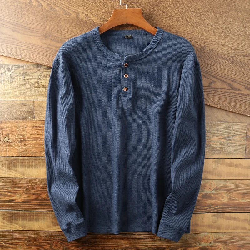 Ravein | Men’s Long Sleeve Henley Shirt
