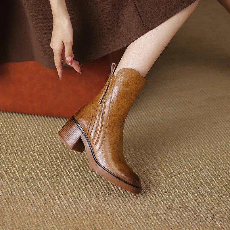 Ludovica | Women’s Elegant Leather Ankle Boots