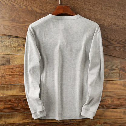 Ravein | Men’s Long Sleeve Henley Shirt