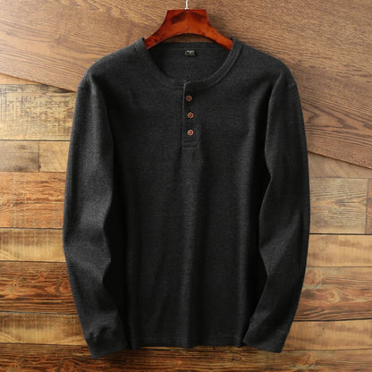 Ravein | Men’s Long Sleeve Henley Shirt