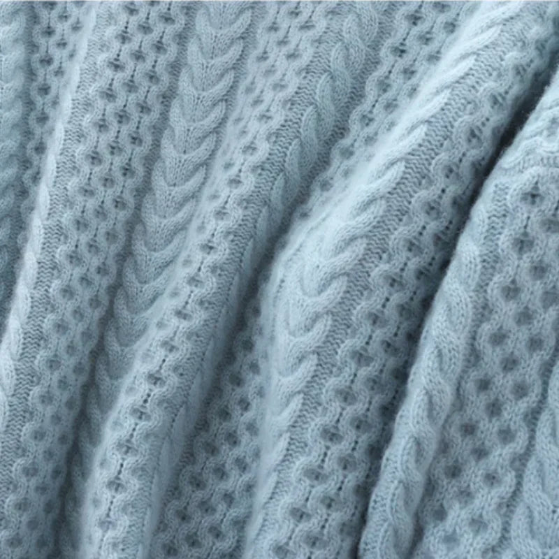 Ravah | Women’s Braided Knit Turtleneck Sweater