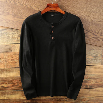 Ravein | Men’s Long Sleeve Henley Shirt