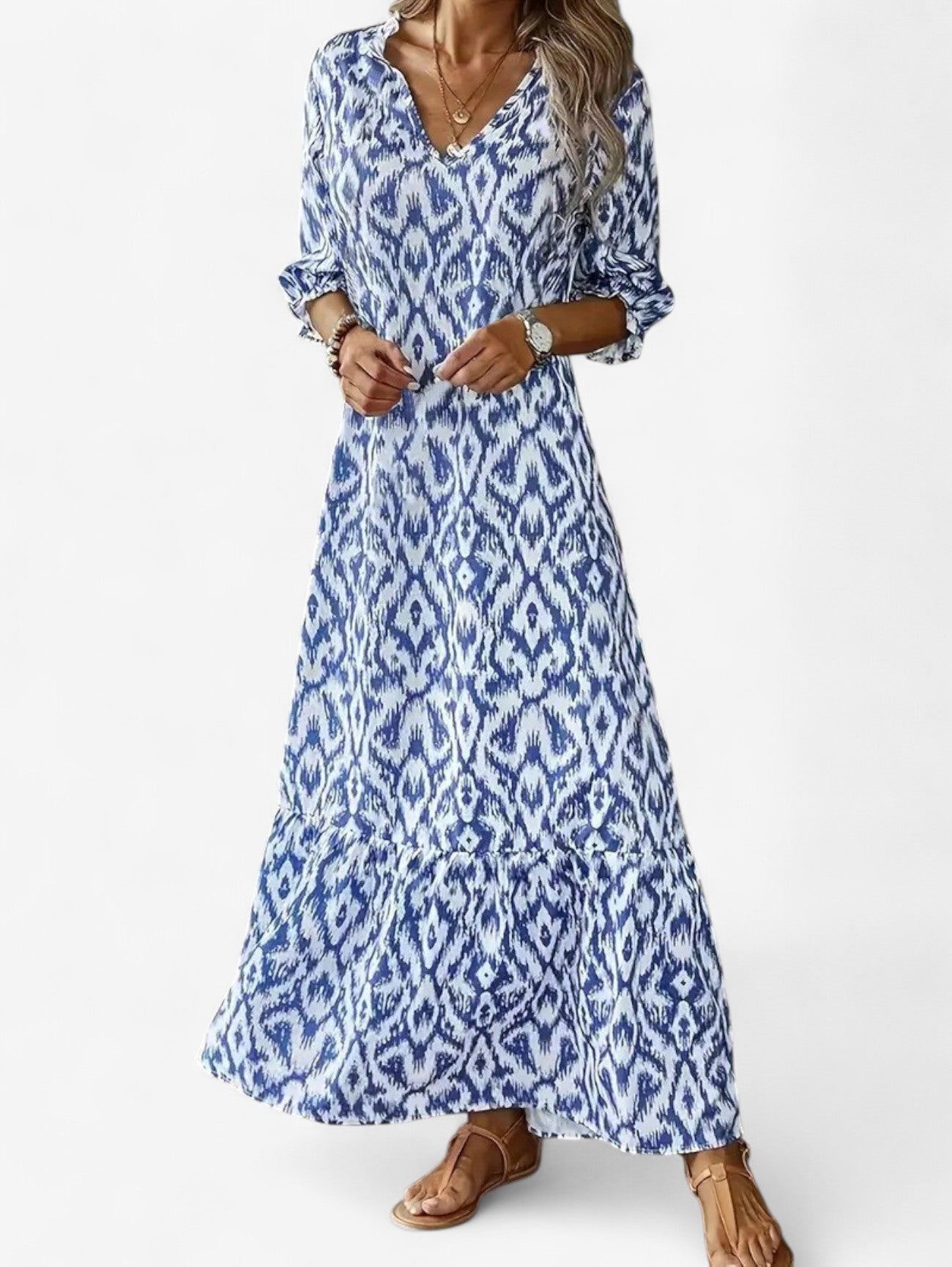 Solevia | Women’s Boho V-Neck Maxi Dress