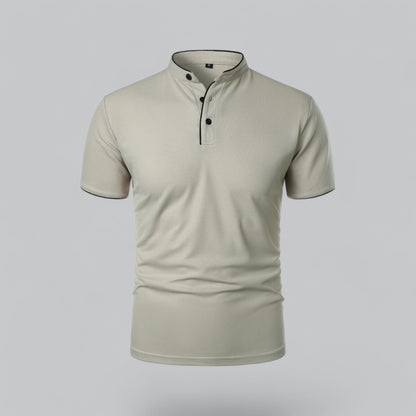 Stellan | Men’s Short Sleeve Collarless Polo