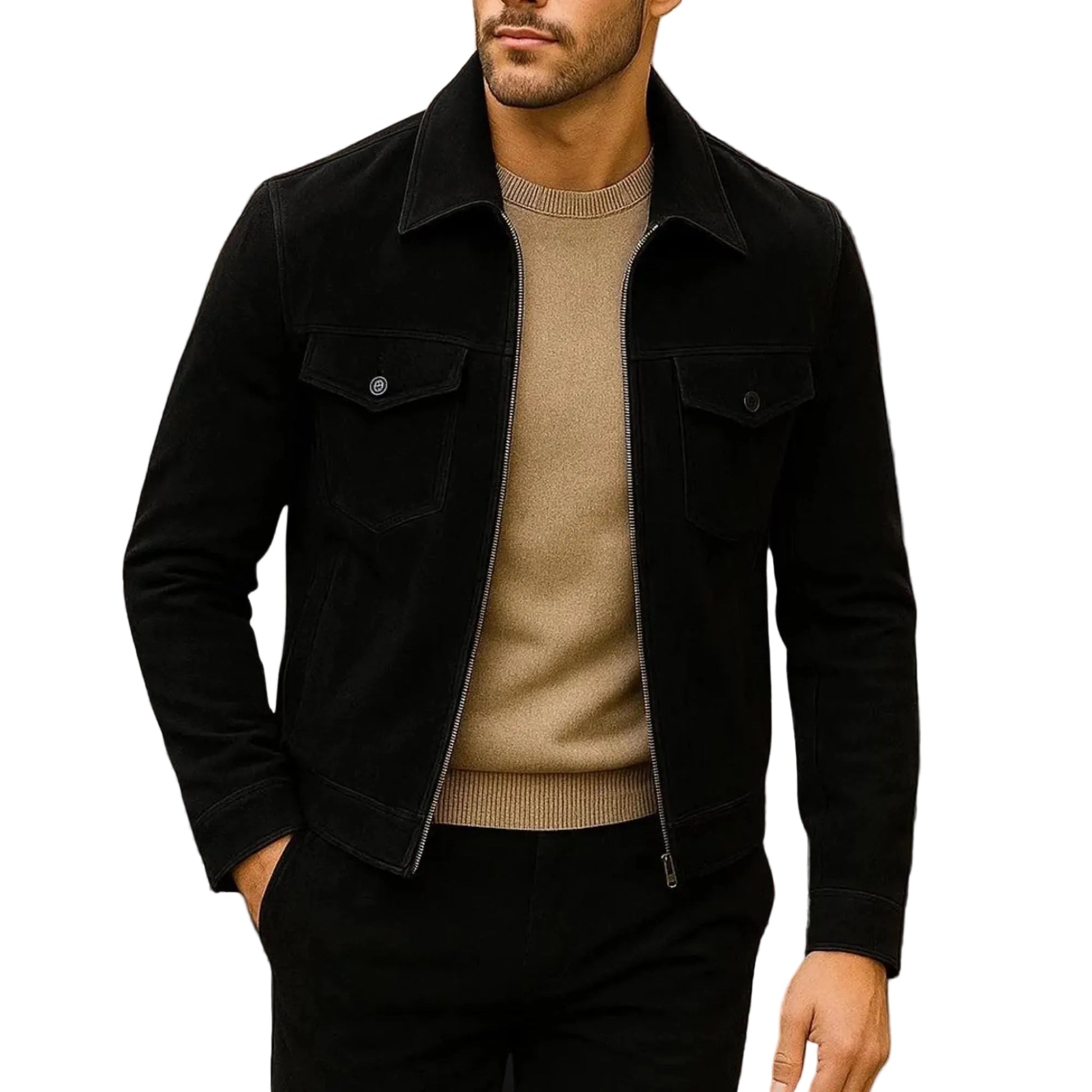 Valmont | Men’s Vintage-Style Suede Jacket2