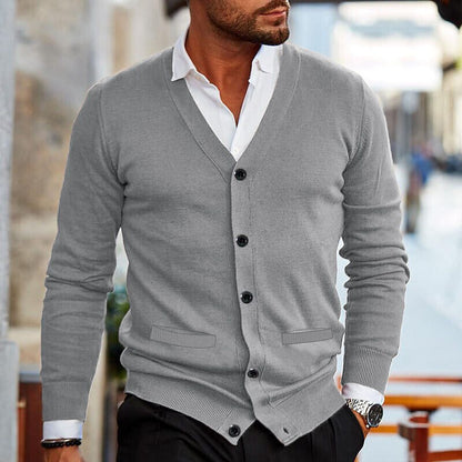 Velion | Men’s Slim Fit V-Neck Cardigan