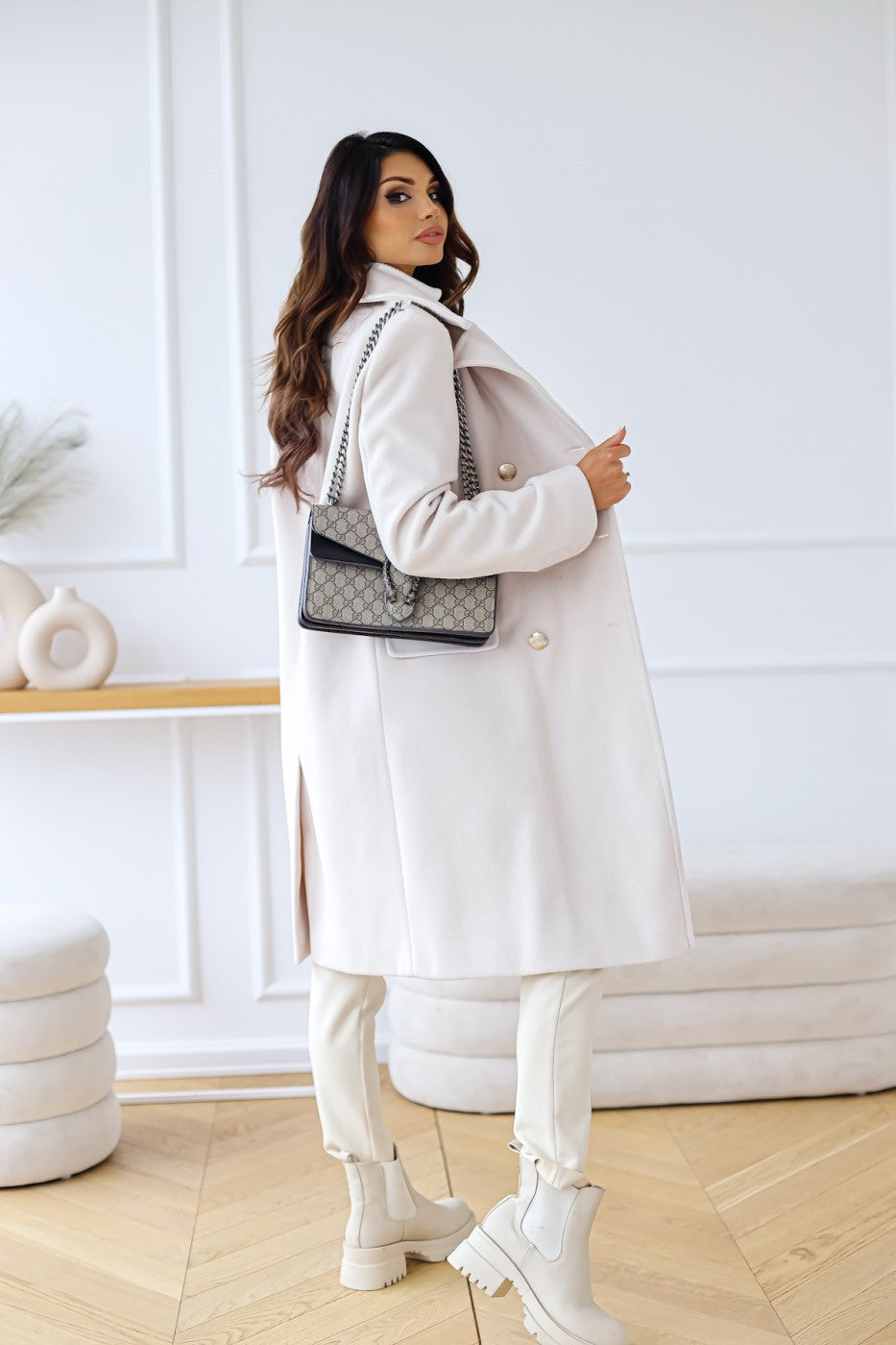 Chaunte | Women’s Longline Double Breasted Coat