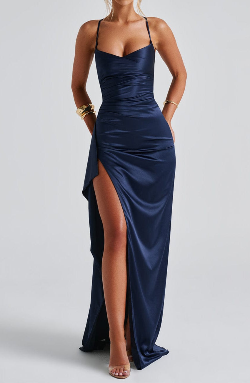 Valora | Women’s Ruched Maxi Evening Dress