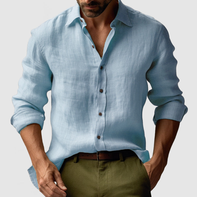 Xian | Men’s Vintage Linen Blend Shirt
