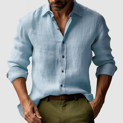 Xian | Men’s Vintage Linen Blend Shirt