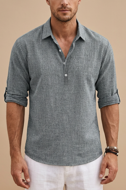 Yusuf | Men’s Linen Blend Polo