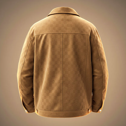 Sorello | Men’s Checkered Suede Jacket