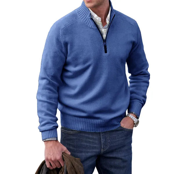 Aldin | Men’s Luxury Cashmere Zip Sweater