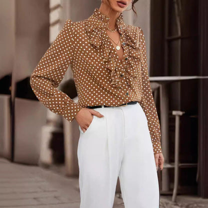Czarie | Women’s Ruffle High Neck Blouse