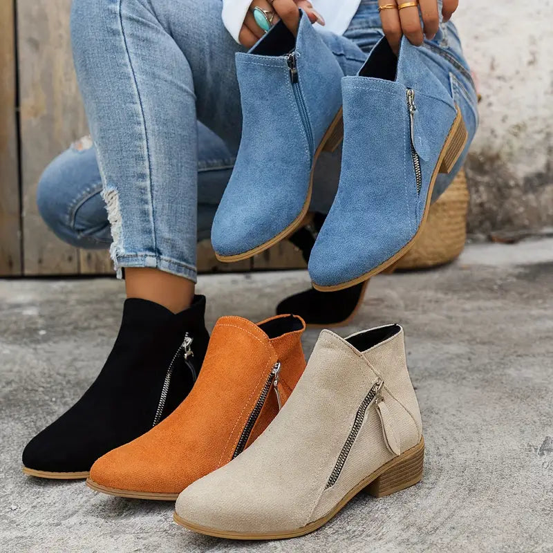 Klara | Women’s Elegant Zip Ankle Boots
