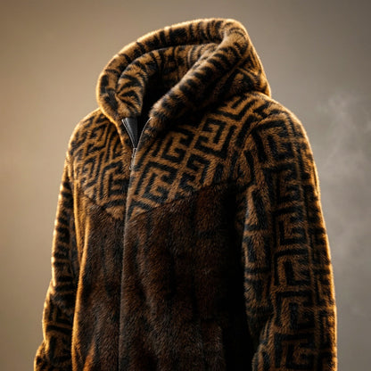 Pleysa | Men’s Plush Fur Hooded Jacket