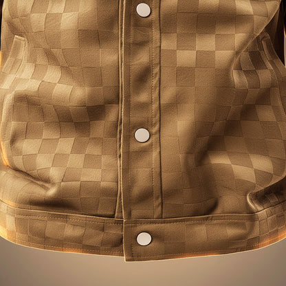 Sorello | Men’s Checkered Suede Jacket