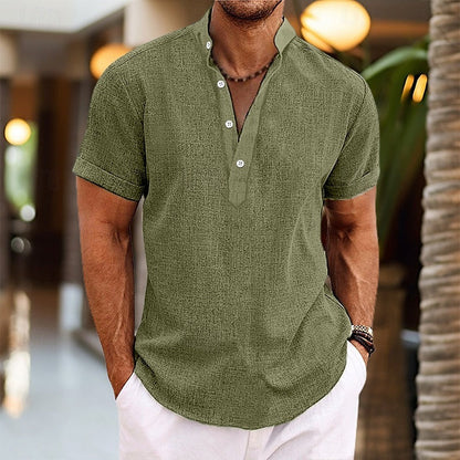 Sorvian | Men’s Lightweight Band Collar Shirt