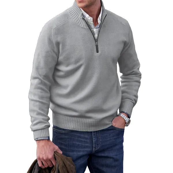 Aldin | Men’s Luxury Cashmere Zip Sweater